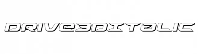 Drive 3D Italic  baixar fontes gratis
