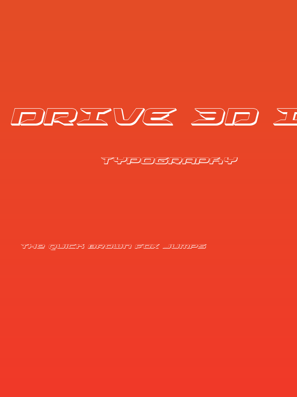 Drive 3D Italic Poster