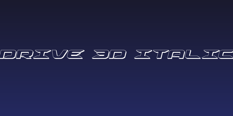 Drive 3D Italic Social Header