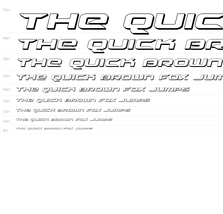 Drive 3D Italic Waterfall