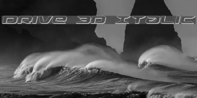 Drive 3D Italic Font examples