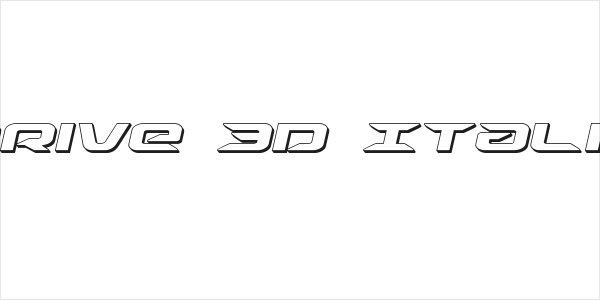 Drive 3D Italic Logo