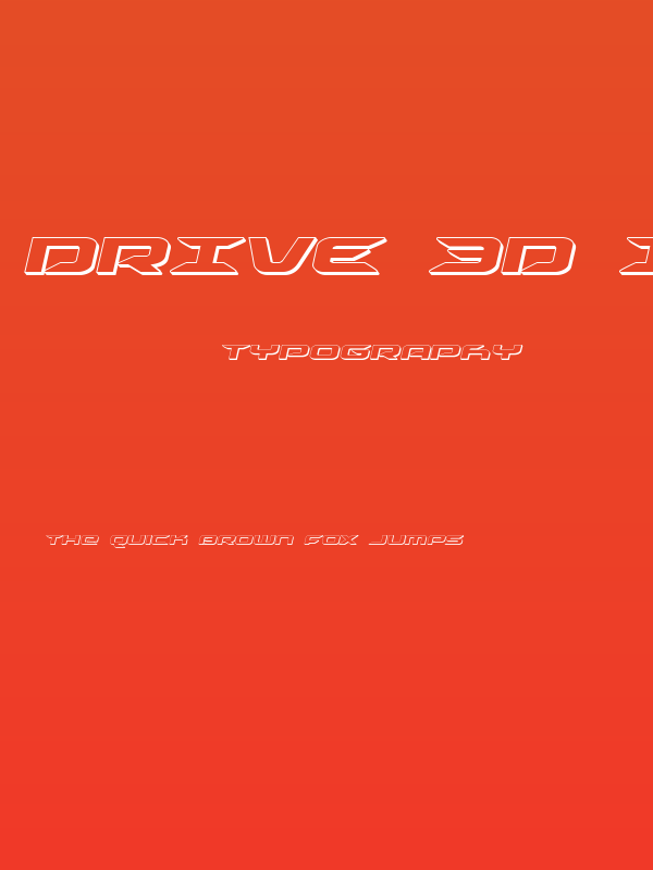 Drive 3D Italic Poster