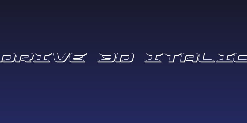 Drive 3D Italic Social Header