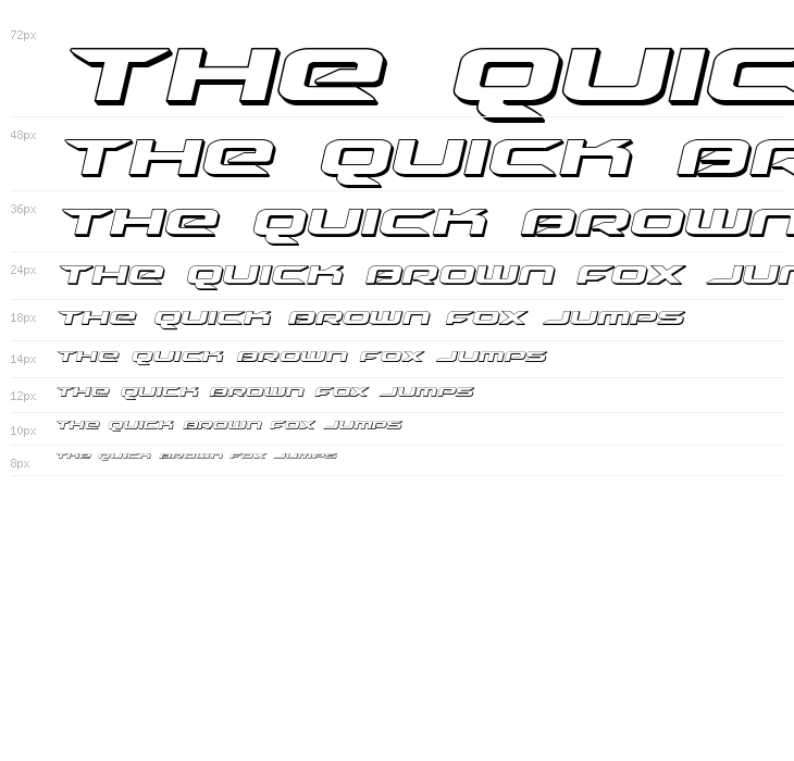 Drive 3D Italic Waterfall