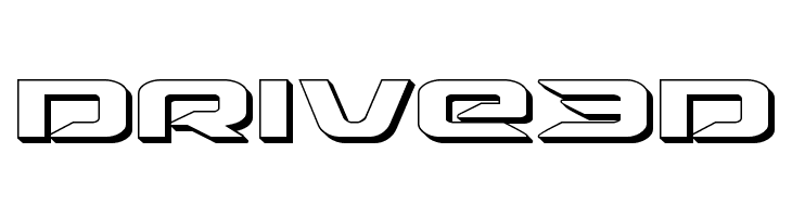Drive 3D  Frei Schriftart Herunterladen