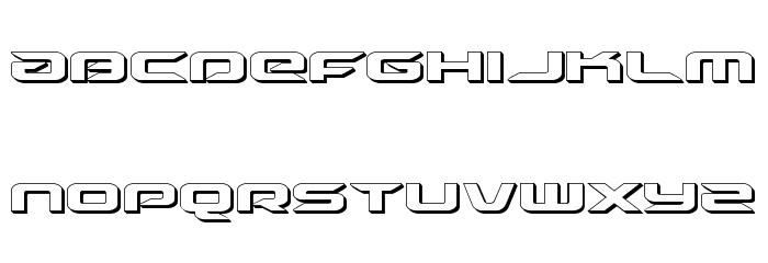 Drive 3D Font LOWERCASE