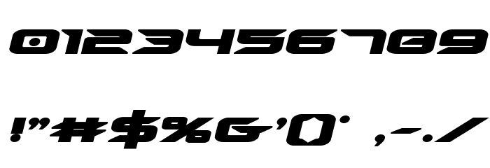 Drive Bold Italic Font OTHER CHARS