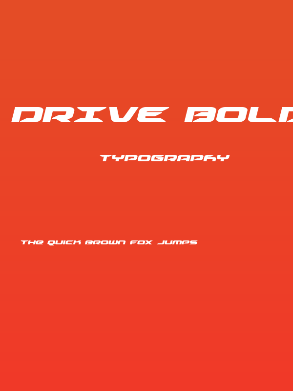 Drive Bold Italic Poster