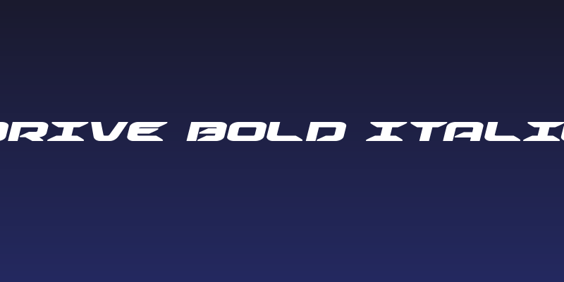 Drive Bold Italic Social Header