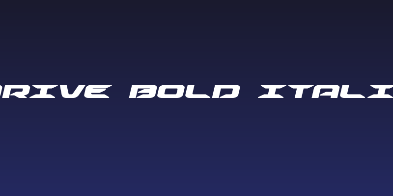 Drive Bold Italic Social Header