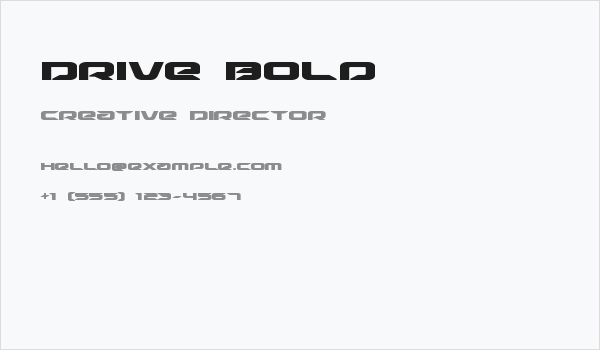 Drive Bold Business Card