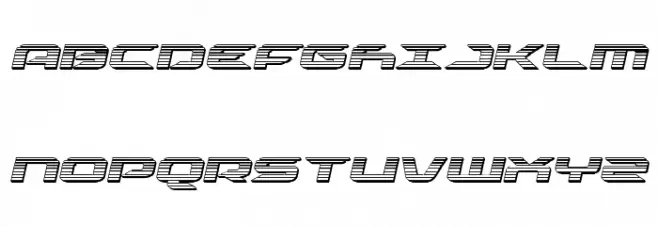 Drive Chrome Italic 字体 大写