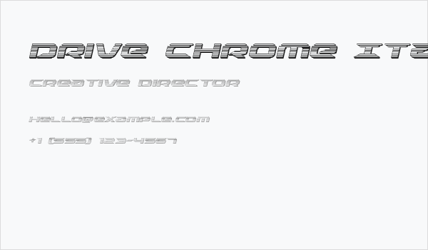 Drive Chrome Italic Business Card