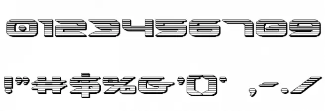 Drive Chrome Font OTHER CHARS