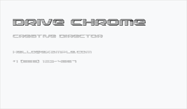 Drive Chrome Business Card
