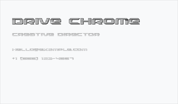 Drive Chrome Business Card