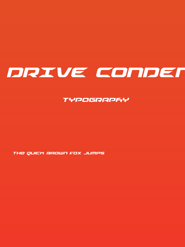 Drive Condensed Italic Poster