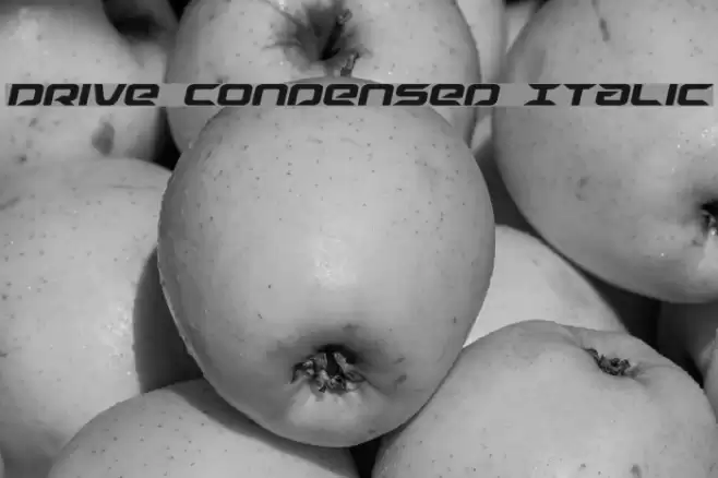 Drive Condensed Italic Font examples