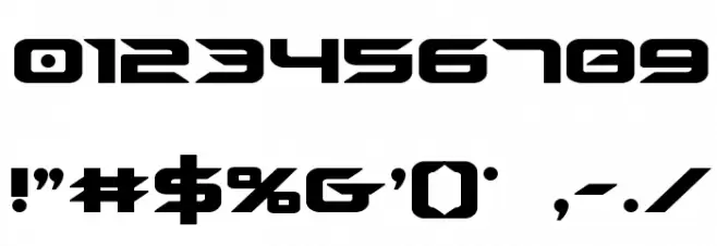 Drive Condensed Font OTHER CHARS