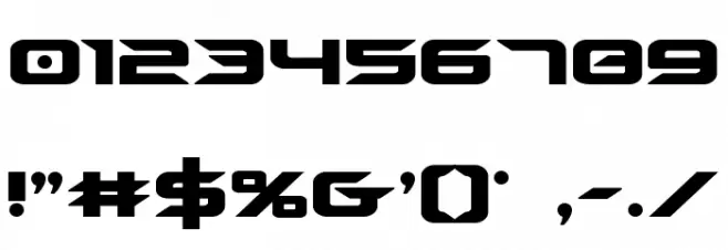 Drive Condensed Font OTHER CHARS