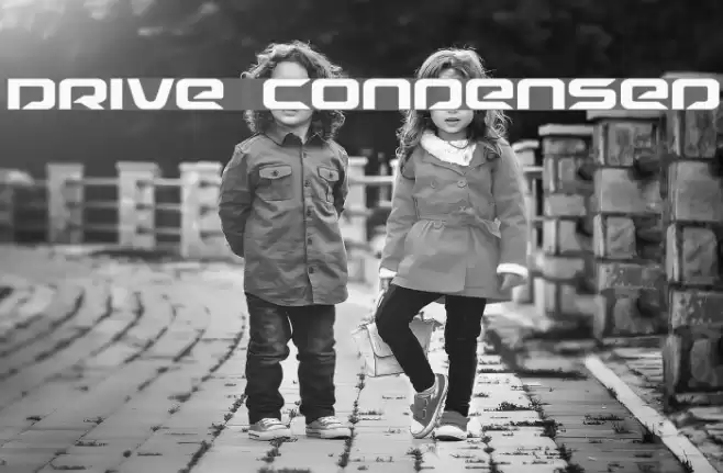 Drive Condensed Font examples