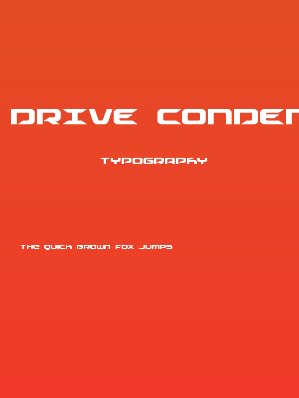 Drive Condensed Poster