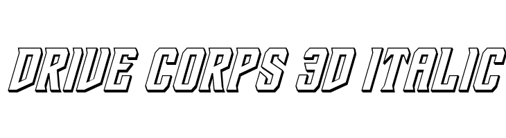 Drive Corps 3D Italic  フリーフォントのダウンロード