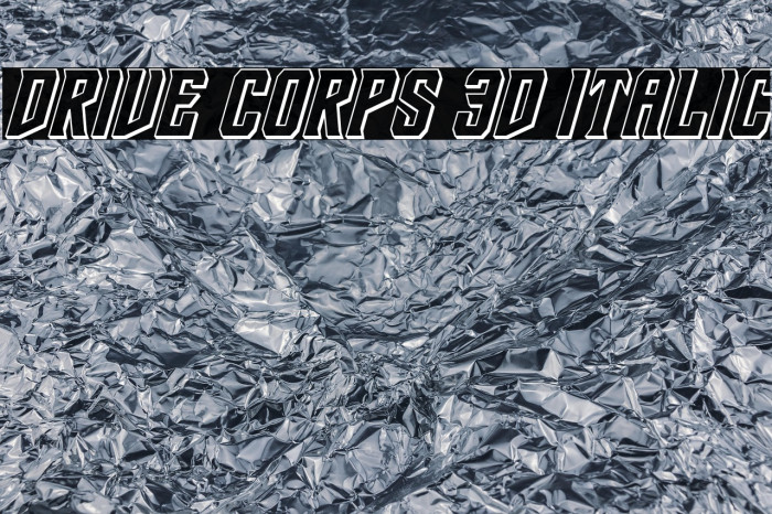 Drive Corps 3D Italic Example 1