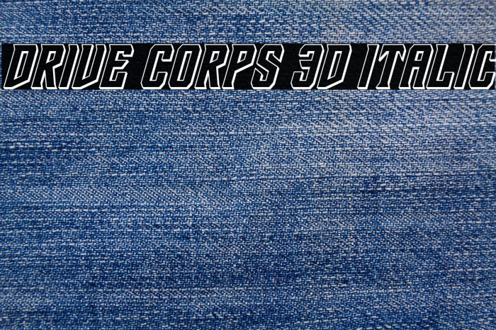Drive Corps 3D Italic Example 2