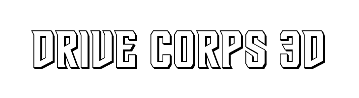Drive Corps 3D  Frei Schriftart Herunterladen