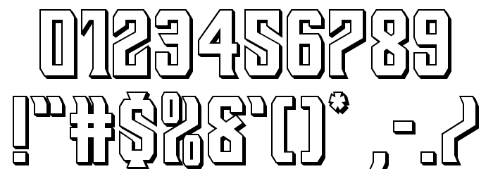 Drive Corps 3D Font OTHER CHARS