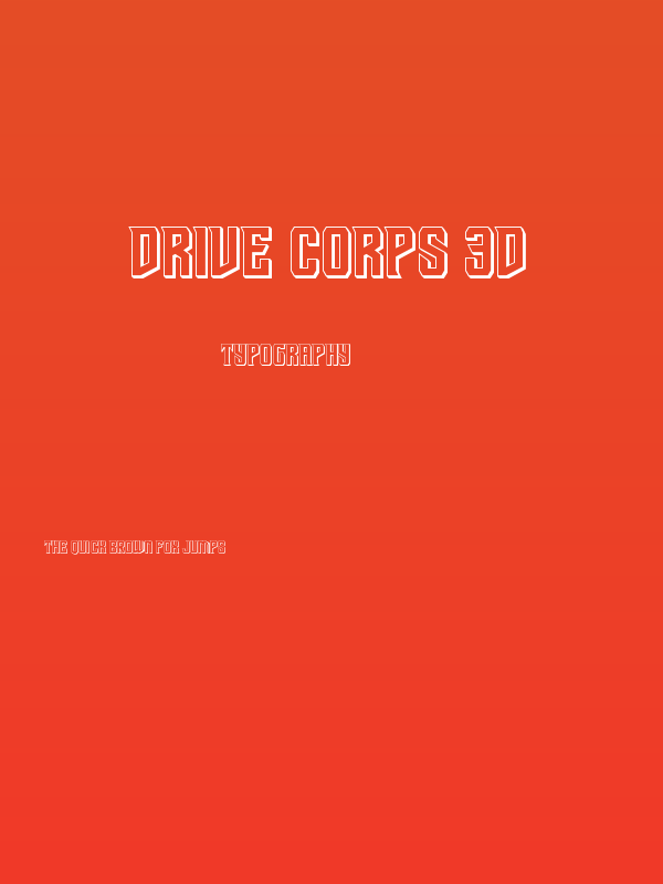 Drive Corps 3D Poster