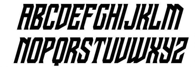 Drive Corps Condensed Italic 字体 大写