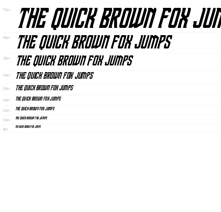 Drive Corps Condensed Italic Waterfall