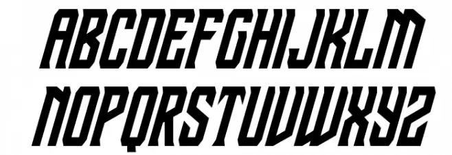 Drive Corps Condensed Italic फ़ॉन्ट लोअरकेस