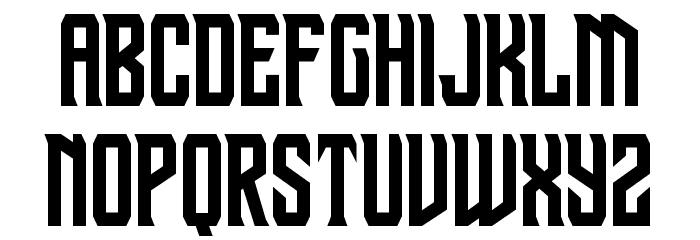 Drive Corps Condensed Font LOWERCASE