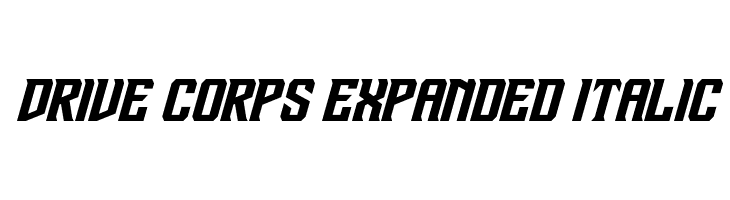 Drive Corps Expanded Italic  les polices de caractères gratuit tlcharger
