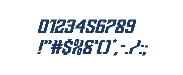Drive Corps Expanded Italic Other Characters