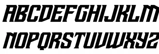 Drive Corps Expanded Italic Caratteri MAIUSCOLE