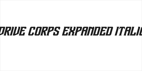 Drive Corps Expanded Italic Logo