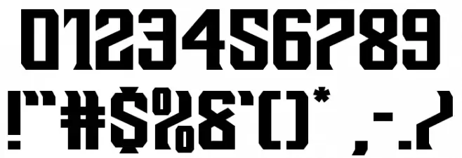 Drive Corps Expanded Font OTHER CHARS