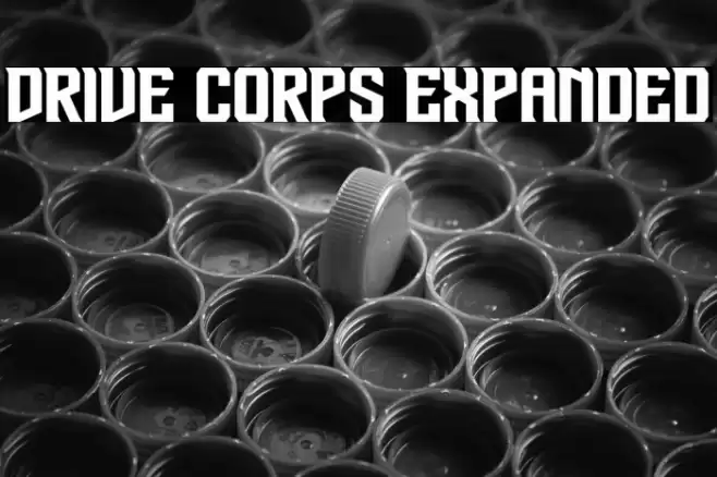 Drive Corps Expanded Font examples