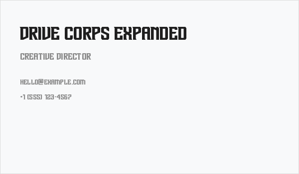 Drive Corps Expanded Business Card