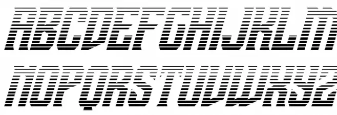 Drive Corps Gradient Italic Schriftart Groß