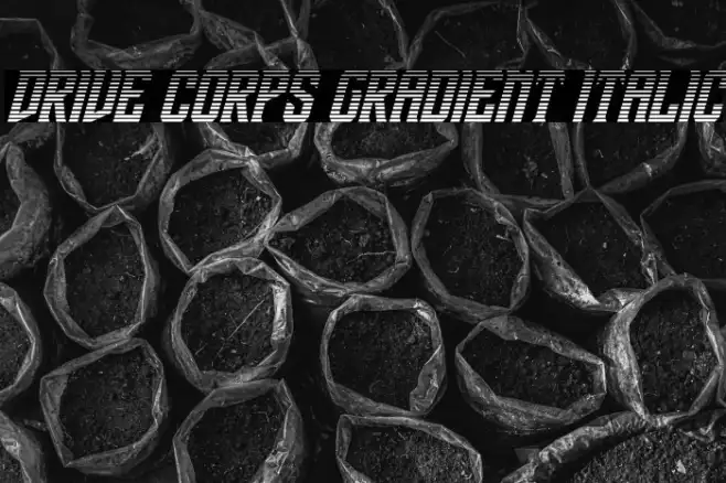 Drive Corps Gradient Italic Example 2