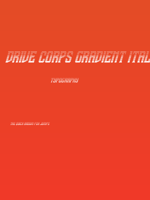 Drive Corps Gradient Italic Poster