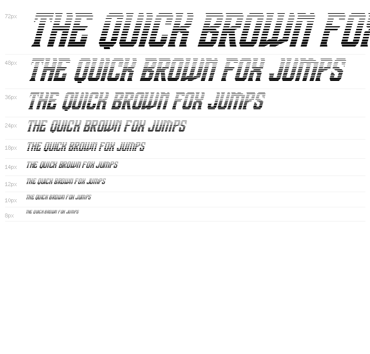 Drive Corps Gradient Italic Waterfall