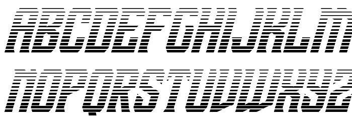 Drive Corps Gradient Italic Font LOWERCASE