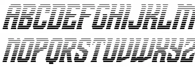 Drive Corps Gradient Italic Font Litere mici
